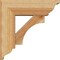 Ekena Millwork Westlake Traditional Rough Sawn Bracket w/ Offset Brace, Western Red Cedar, 6"W x 16"D x 16"H BKT0604X16X16WTL01RWR - alternate 4